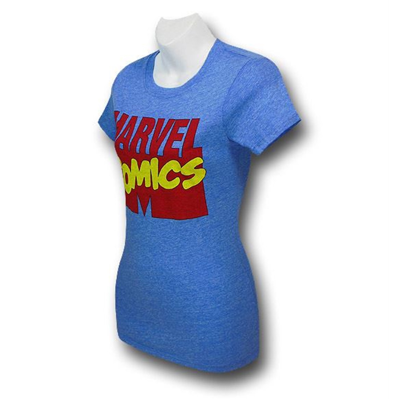 Marvel Comics Logo on Blue Women's TShirt