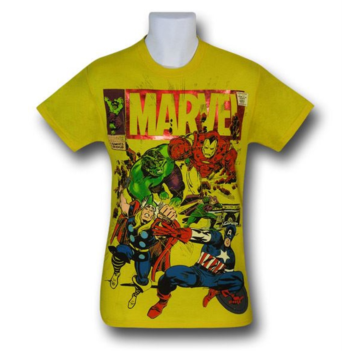 Marvel Comic Cover Rush Yellow T-Shirt, Yellow