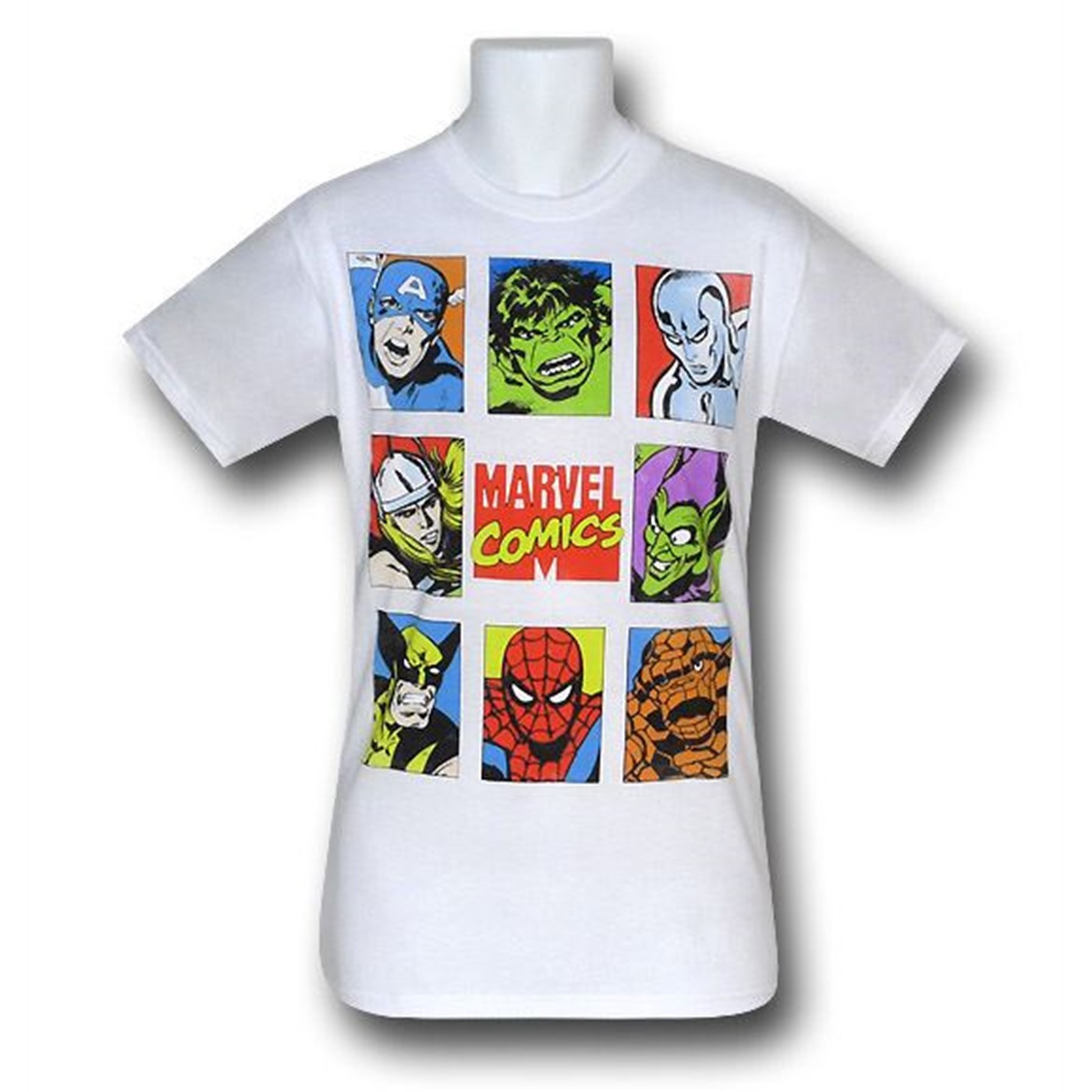 Marvel Comics Blocks 30 Single T-Shirt, White