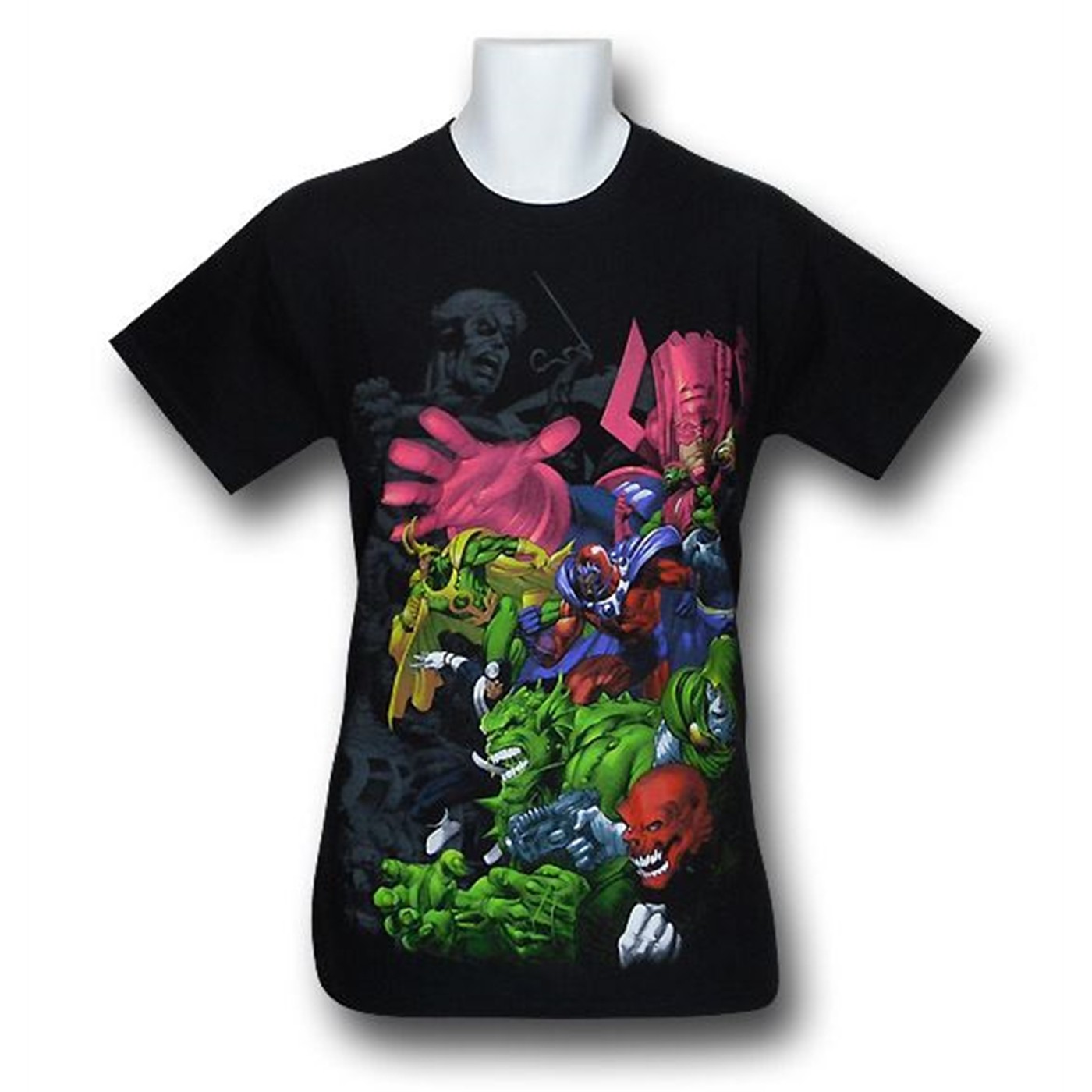 Marvel Galactus and Villains T-Shirt, Black