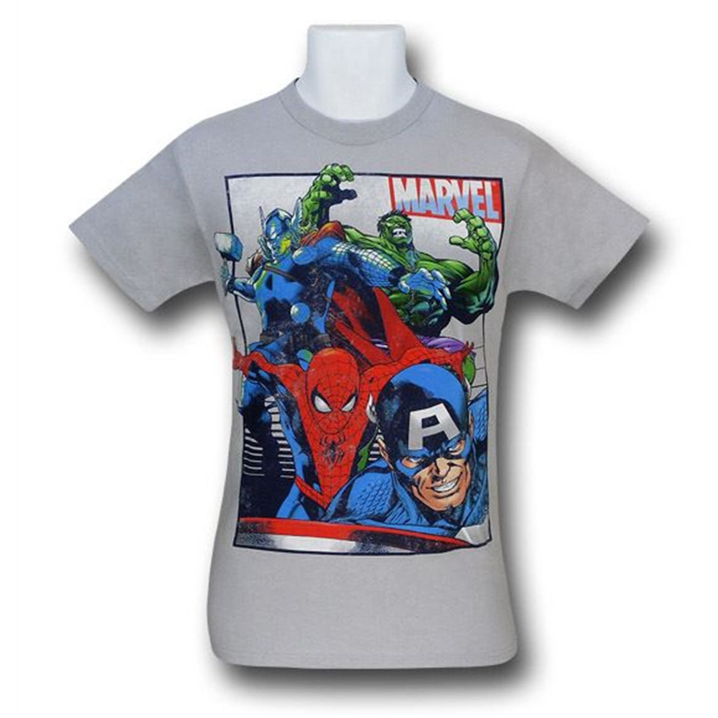 Marvel Heroes Unleashed T-Shirt, Grey