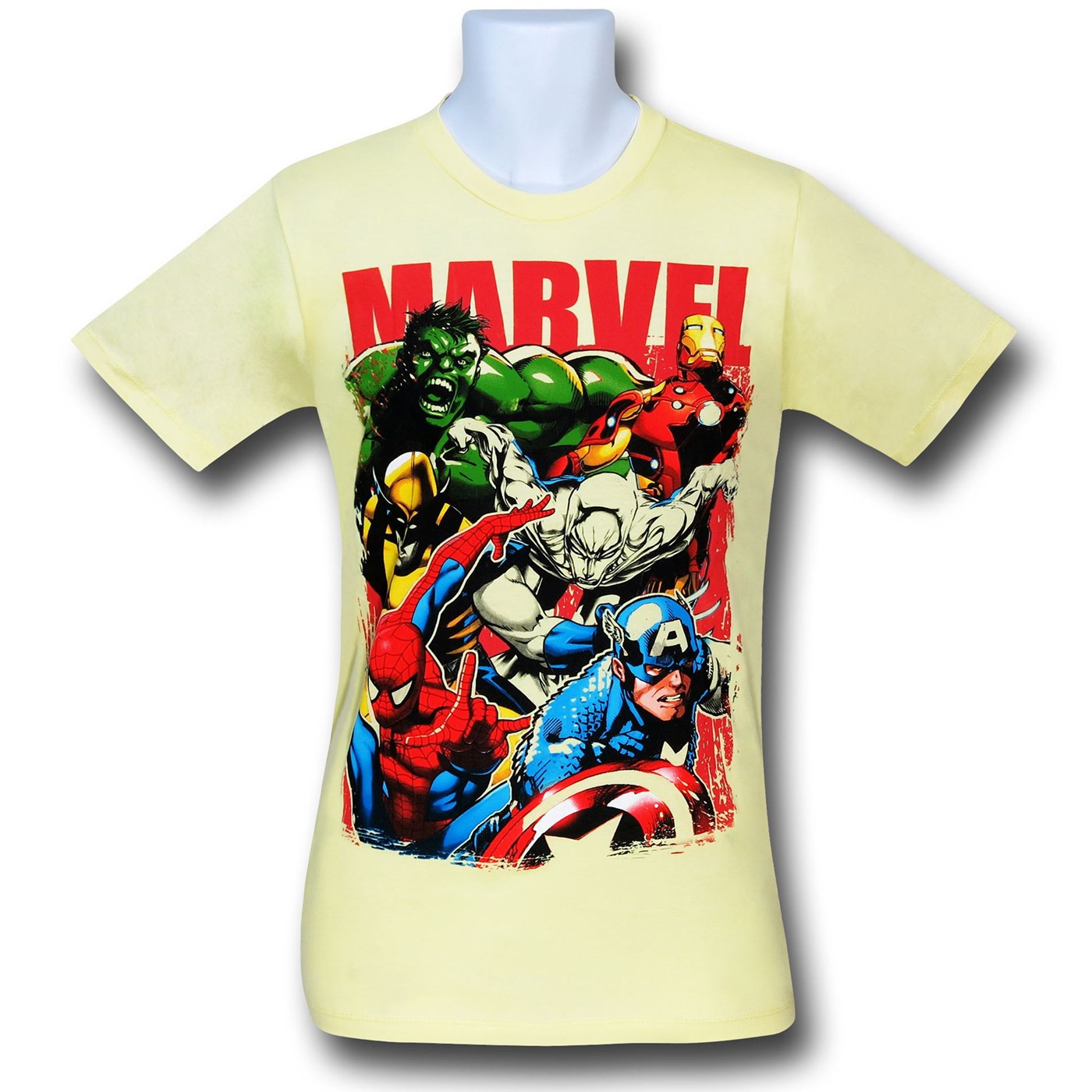 Marvel Heroes Unleashed Yellow 30 Single T-Shirt, Yellow