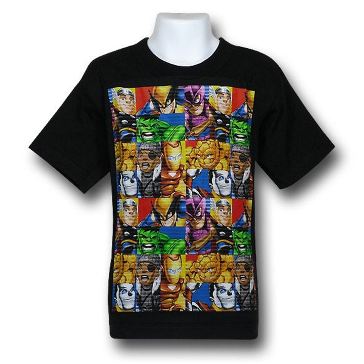 Marvel Geodesic Kids T-Shirt, Black