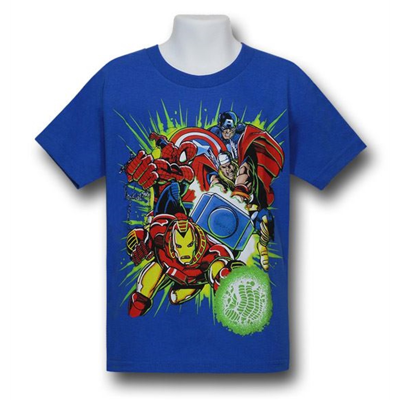 Marvel Super Power Punch Kids T-Shirt, Blue