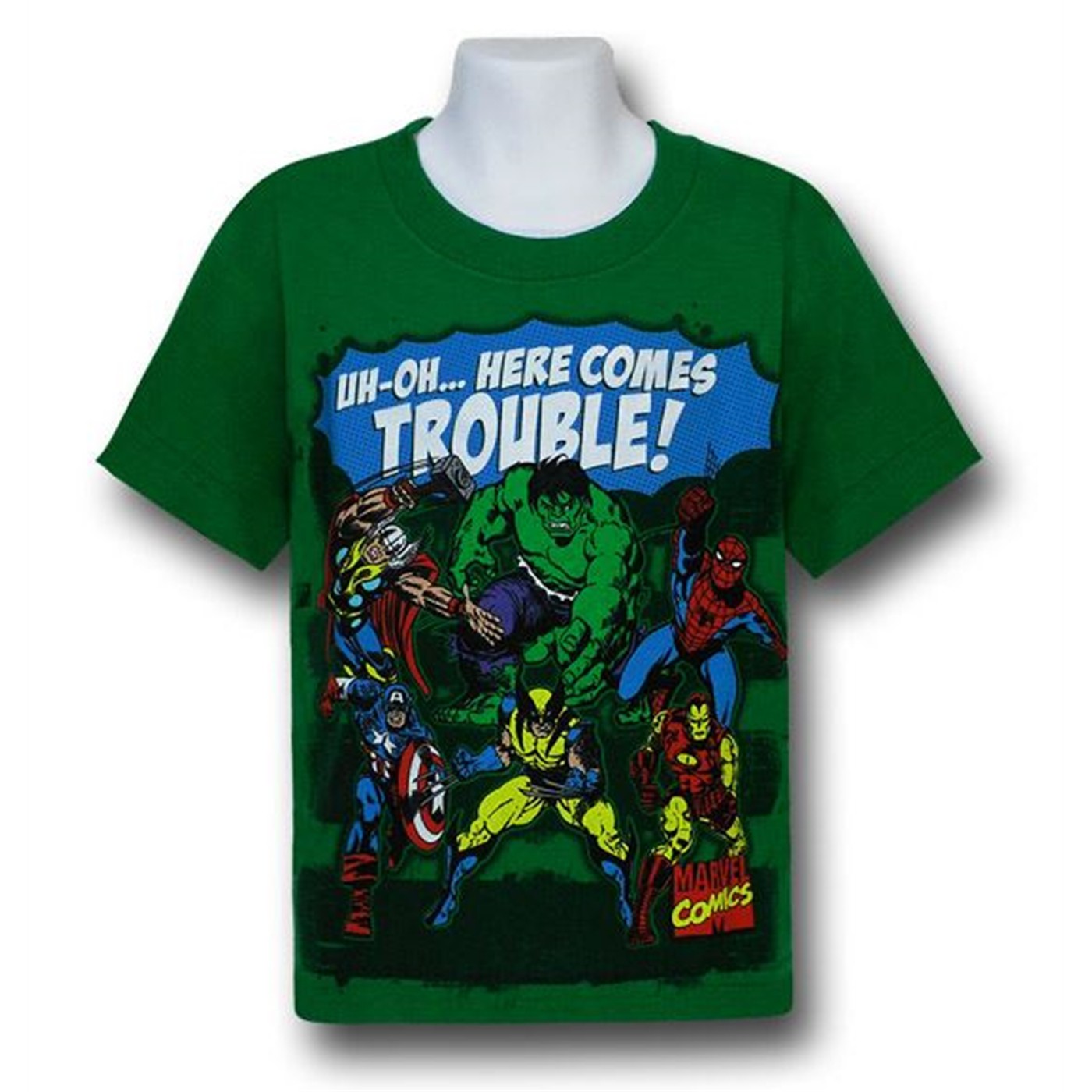 Marvel Kids Green Trouble T-Shirt, Green