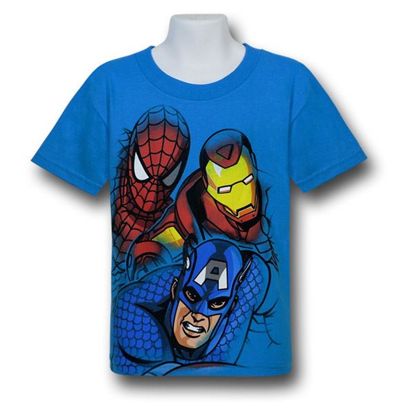 Marvel Kids Turquoise Heroes T-Shirt, Blue