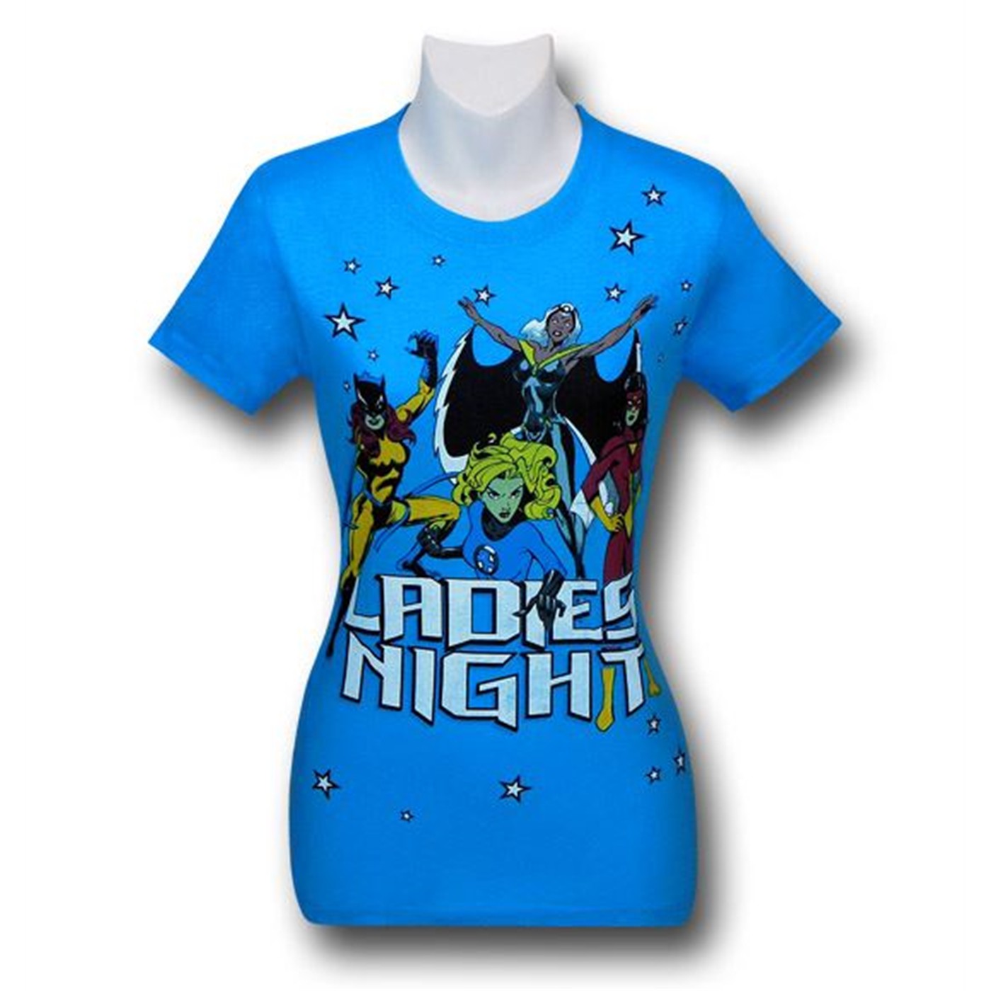 Marvel Retro Ladies Night Women's T-Shirt, Blue