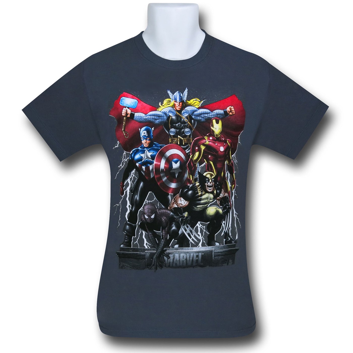 Marvel Lightning Team Up T-Shirt, Black