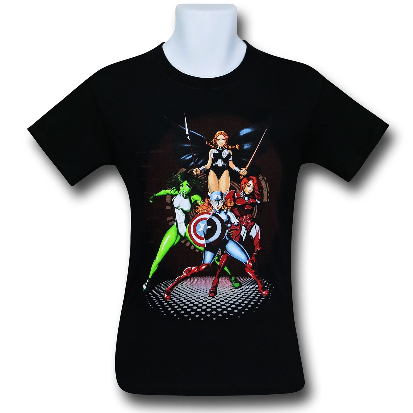 Marvel Maidens 30 Single T-Shirt, Black