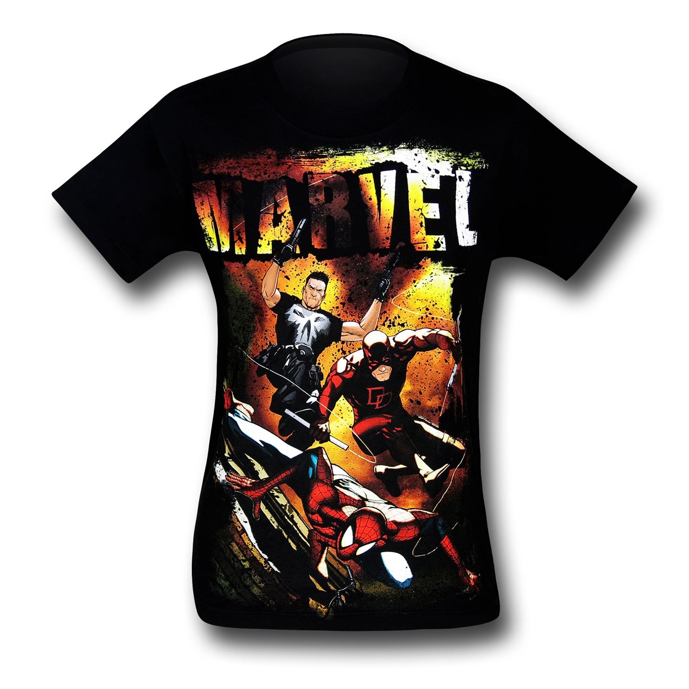 Marvel NY Night Trio Black T-Shirt, Black