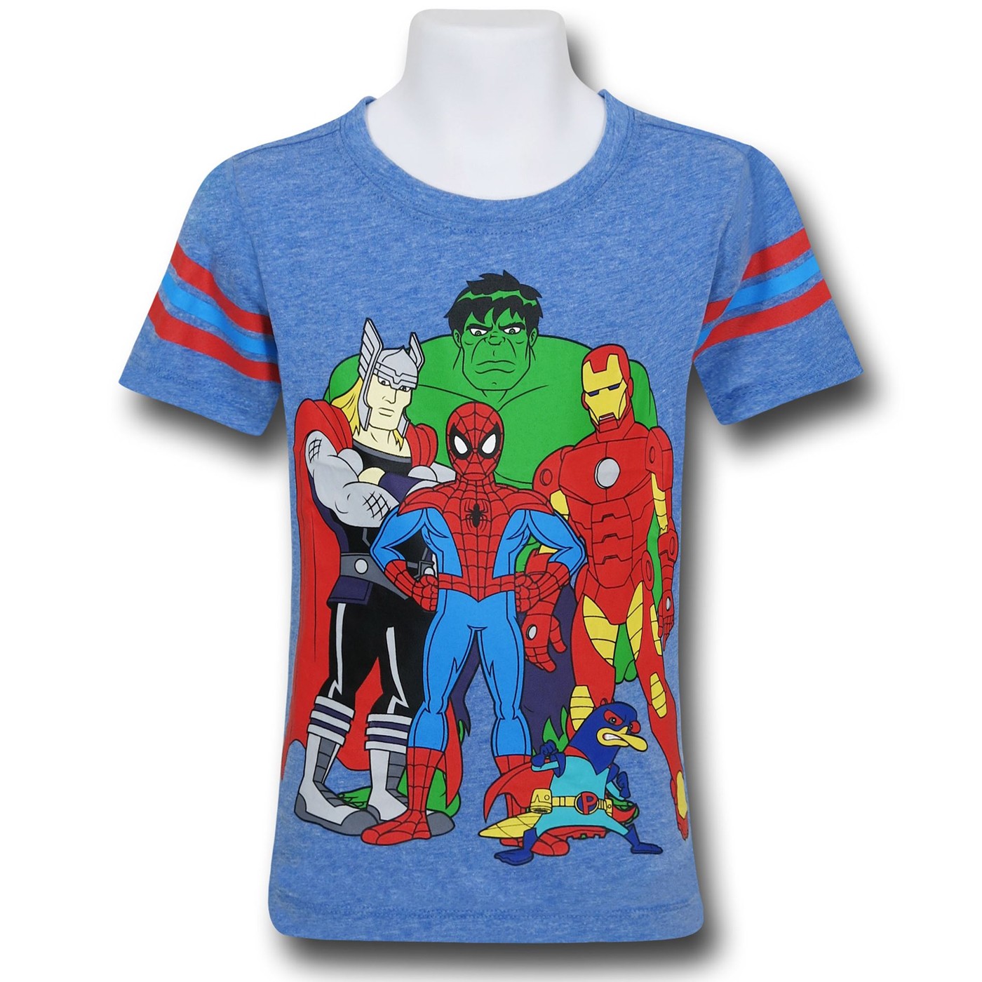 Marvel Perry Team-Up Girls Kids T-Shirt, Blue