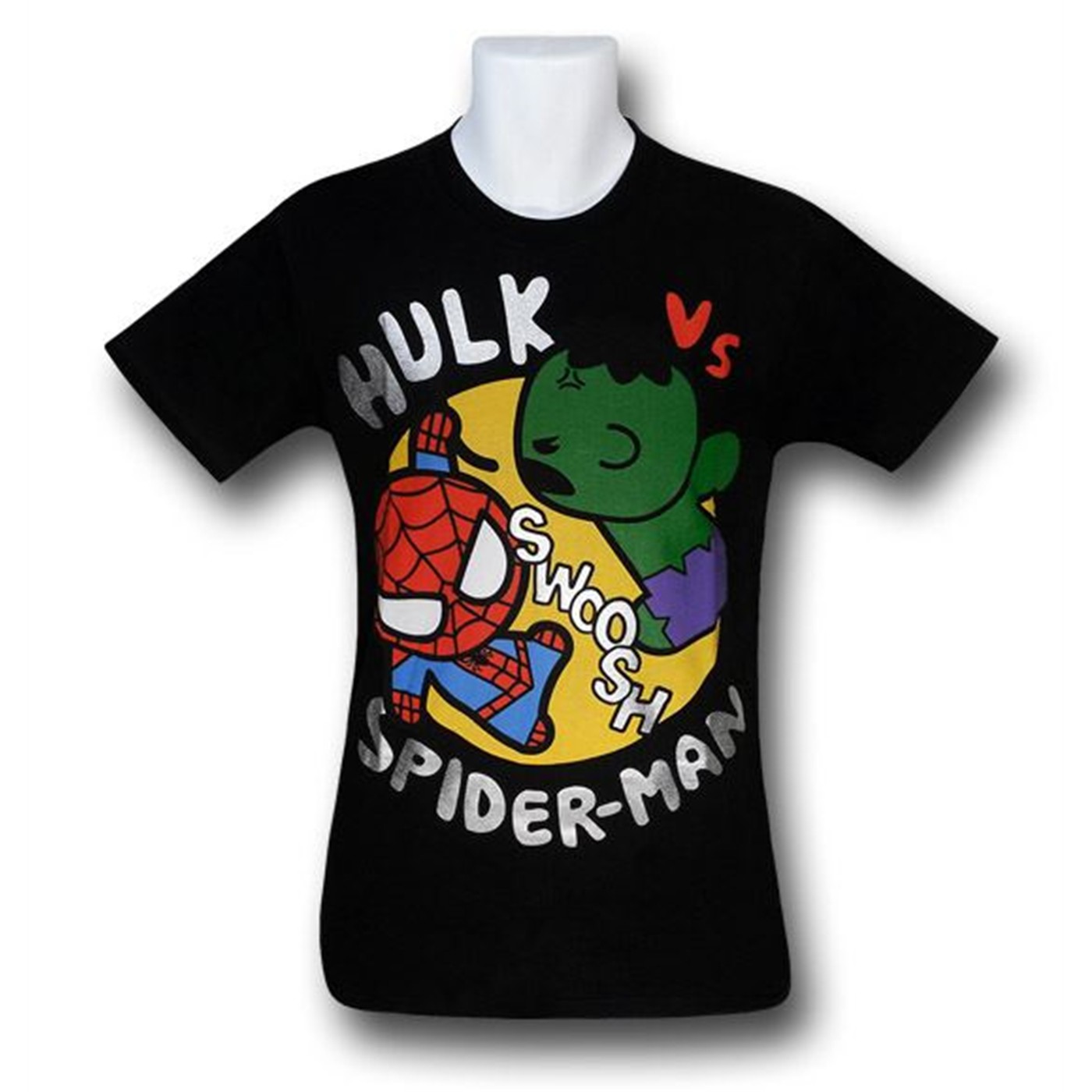 Marvel Toy Hulk Vs. Spidey 30 Single T-Shirt, Black
