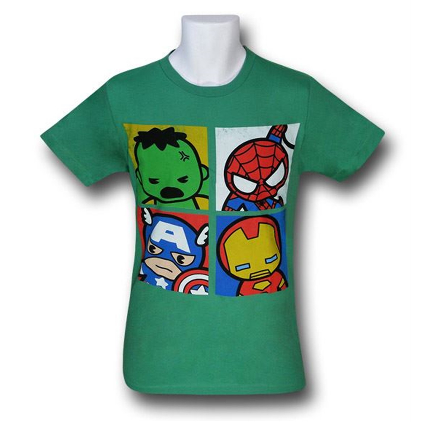 Marvel Hero Toys Four Squares 30 Single T-Shirt, Green