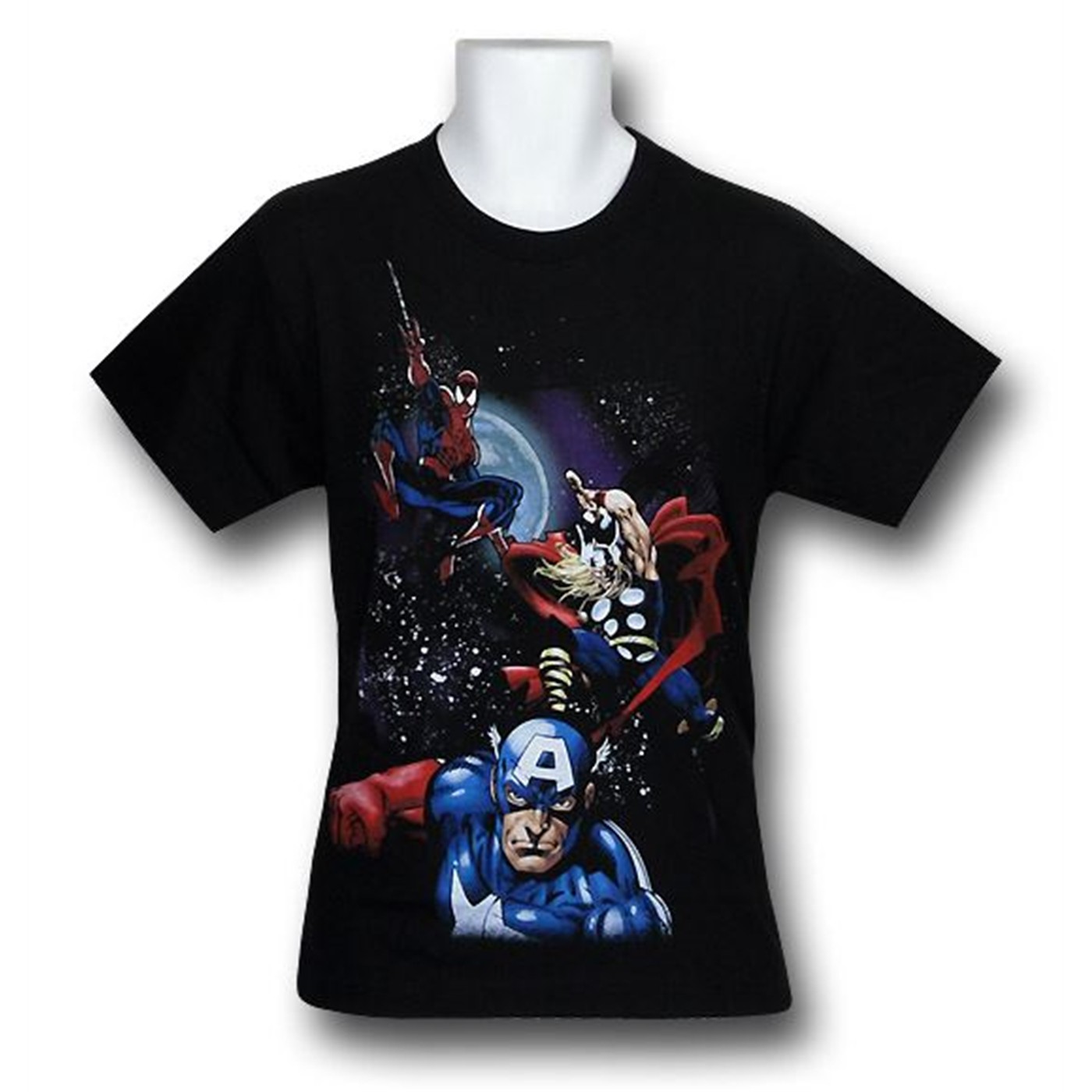 Marvel Youth Spidey  Cap  Thor T-Shirt, Black