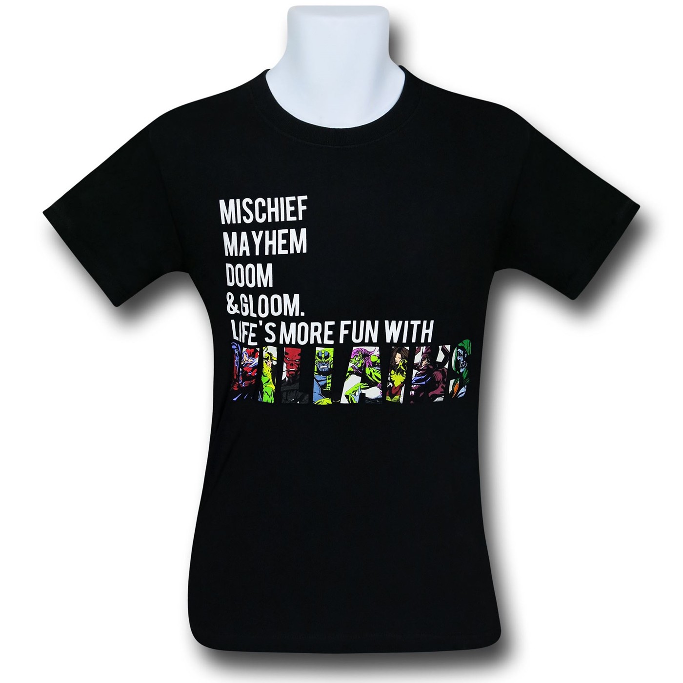 Marvel Villains Doom & Gloom 30 Single T-Shirt, Black