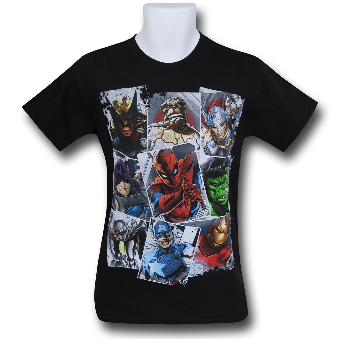 Marvel Chaos Squares T-Shirt, Black