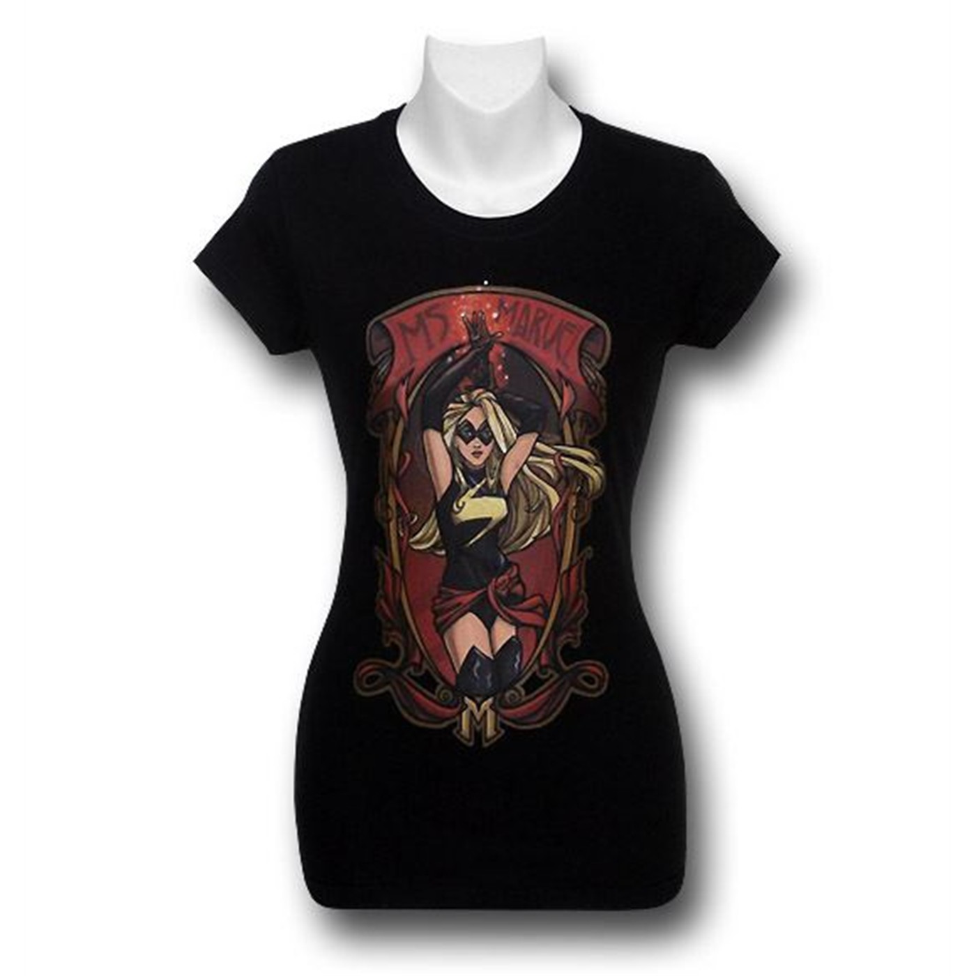 Ms. Marvel Nouveau Juniors T-Shirt, Black
