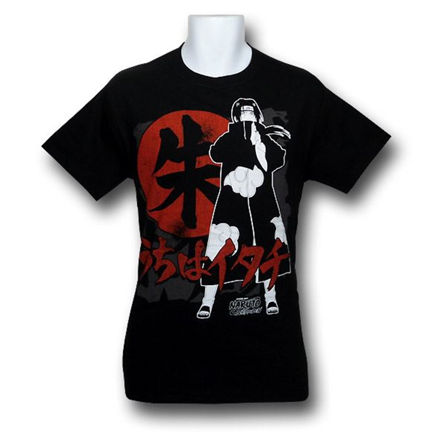 Naruto Shippuden Itachi Symbols T-Shirt, Black
