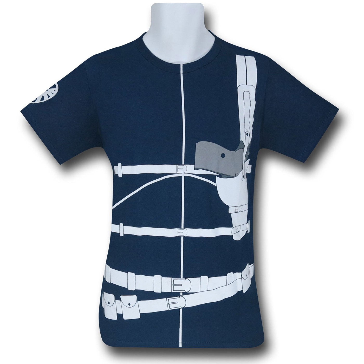 Nick Fury Armed Costume Navy T-Shirt, Blue