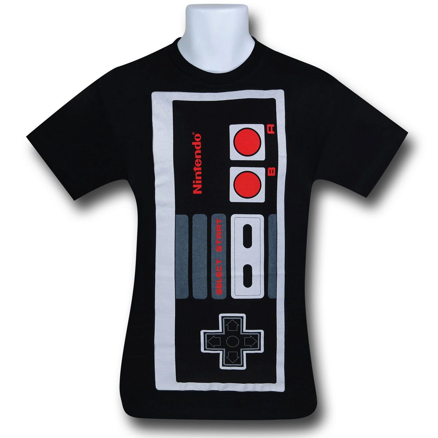 Nintendo Big Controller Black T-Shirt, Black
