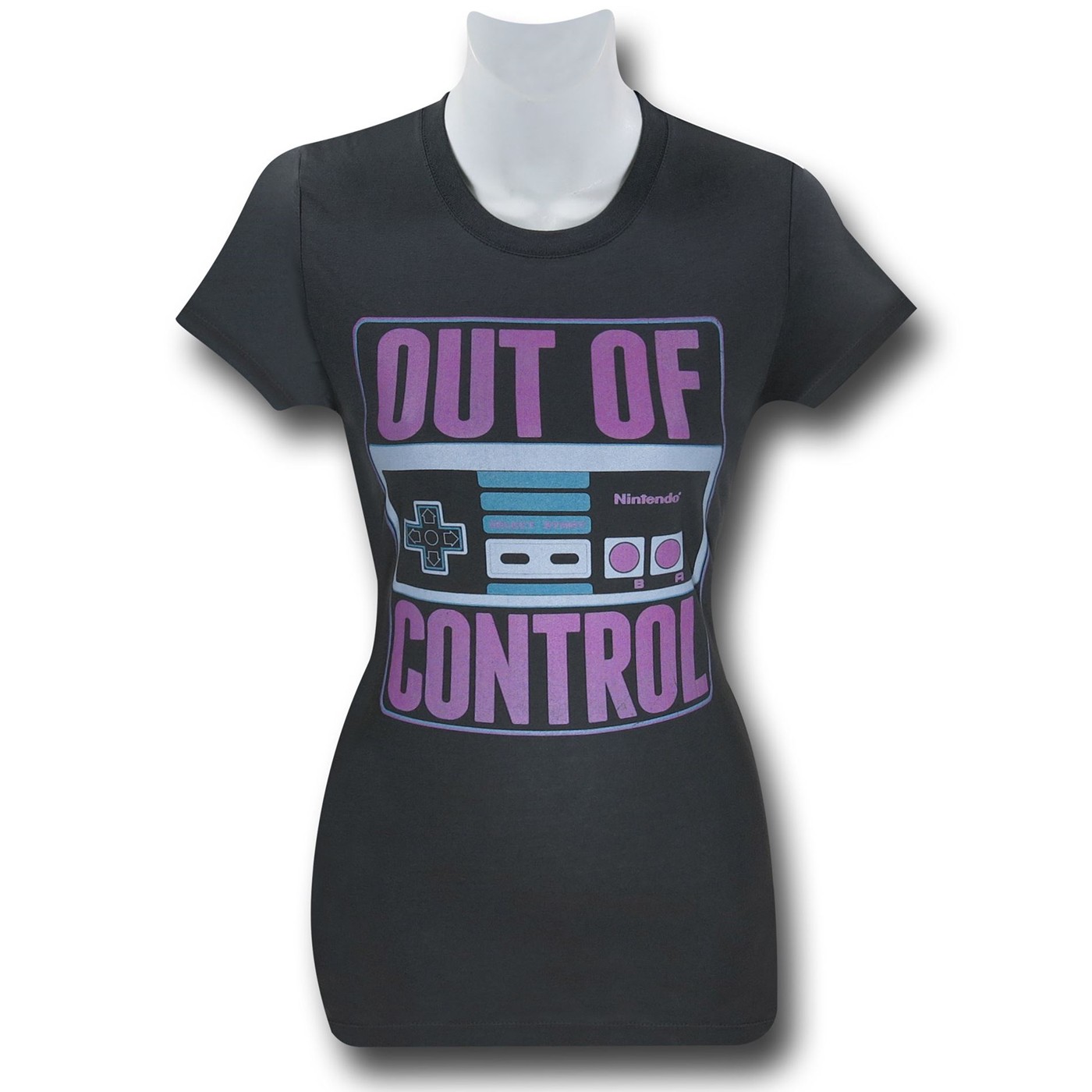 Nintendo Out of Control Women's T-Shirt, Grey