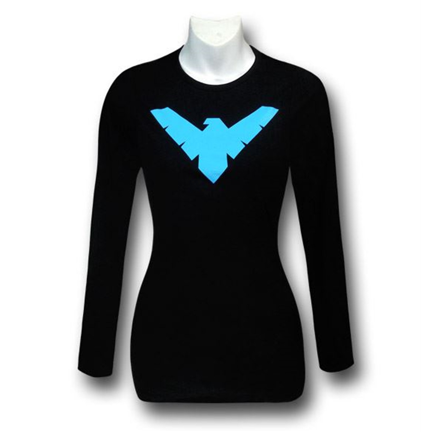 Nightwing Symbol Women's Long-Sleeved T-Shirt, Black