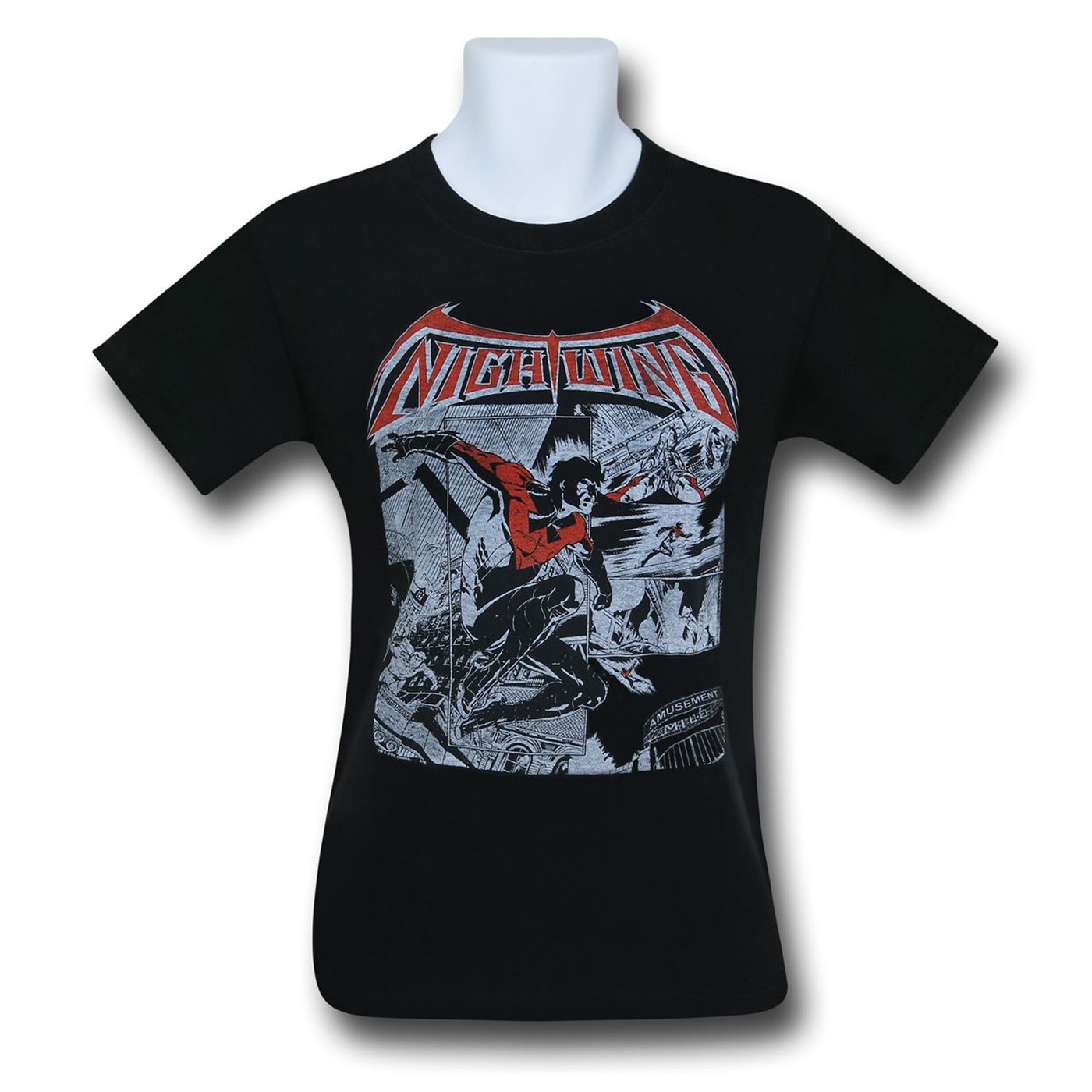 Nightwing Leap Men's T-Shirt, Black