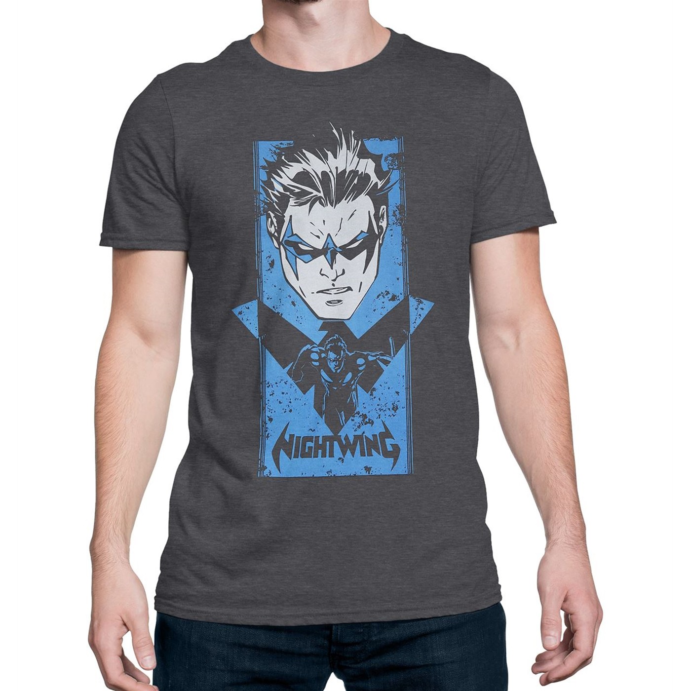 Nightwing Patroller of Blüdhaven Men's T-Shirt, Grey