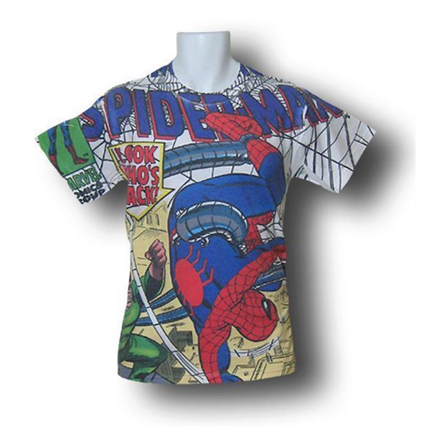 Spiderman Sublimated Vs Doc Ock T-Shirt, White