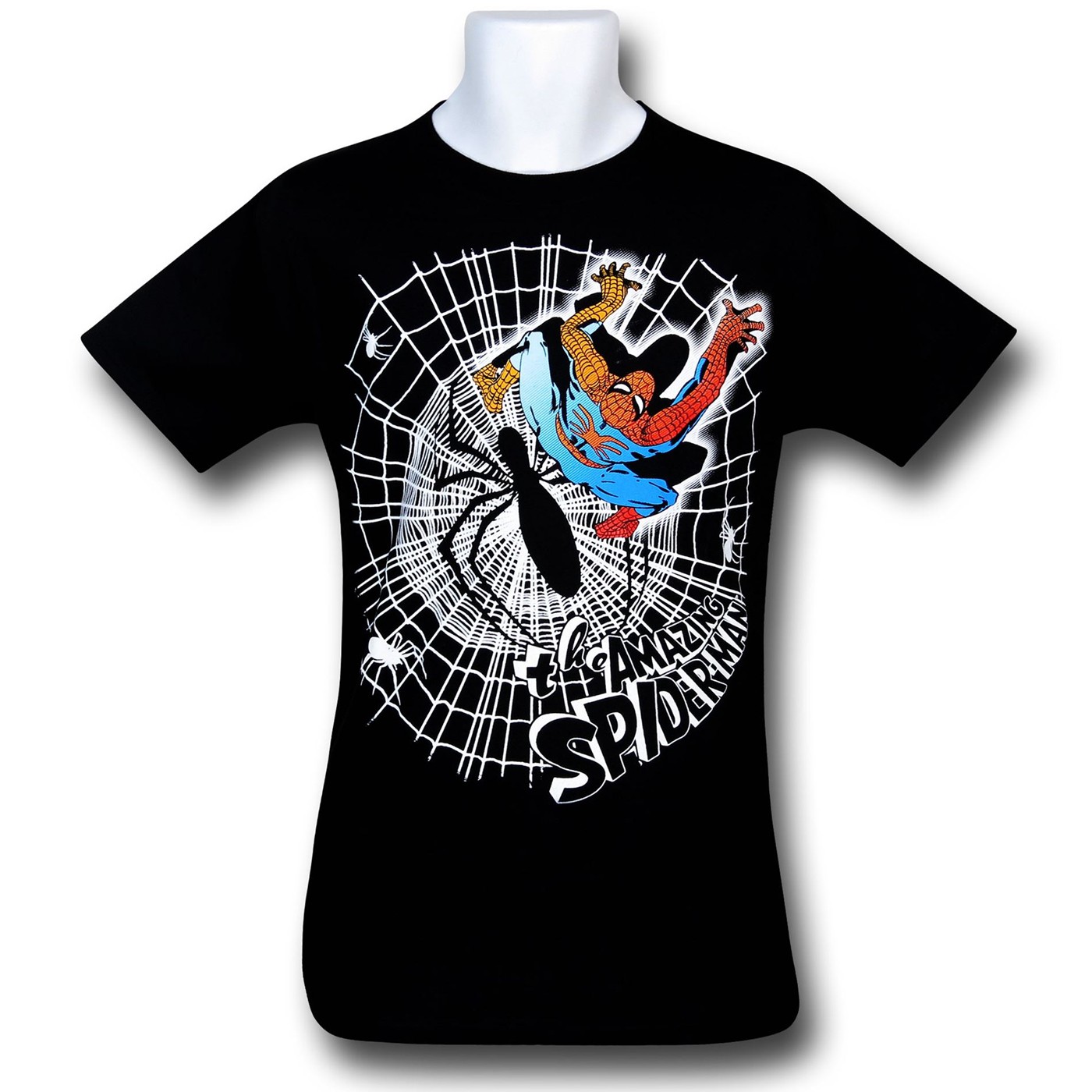 Spiderman Spider's Web Black T-Shirt, Black