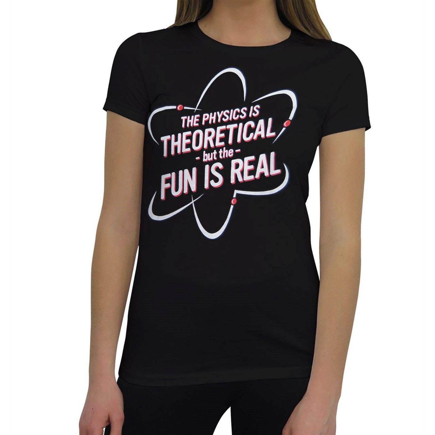 The Physics is Real Women's T-Shirt, Black