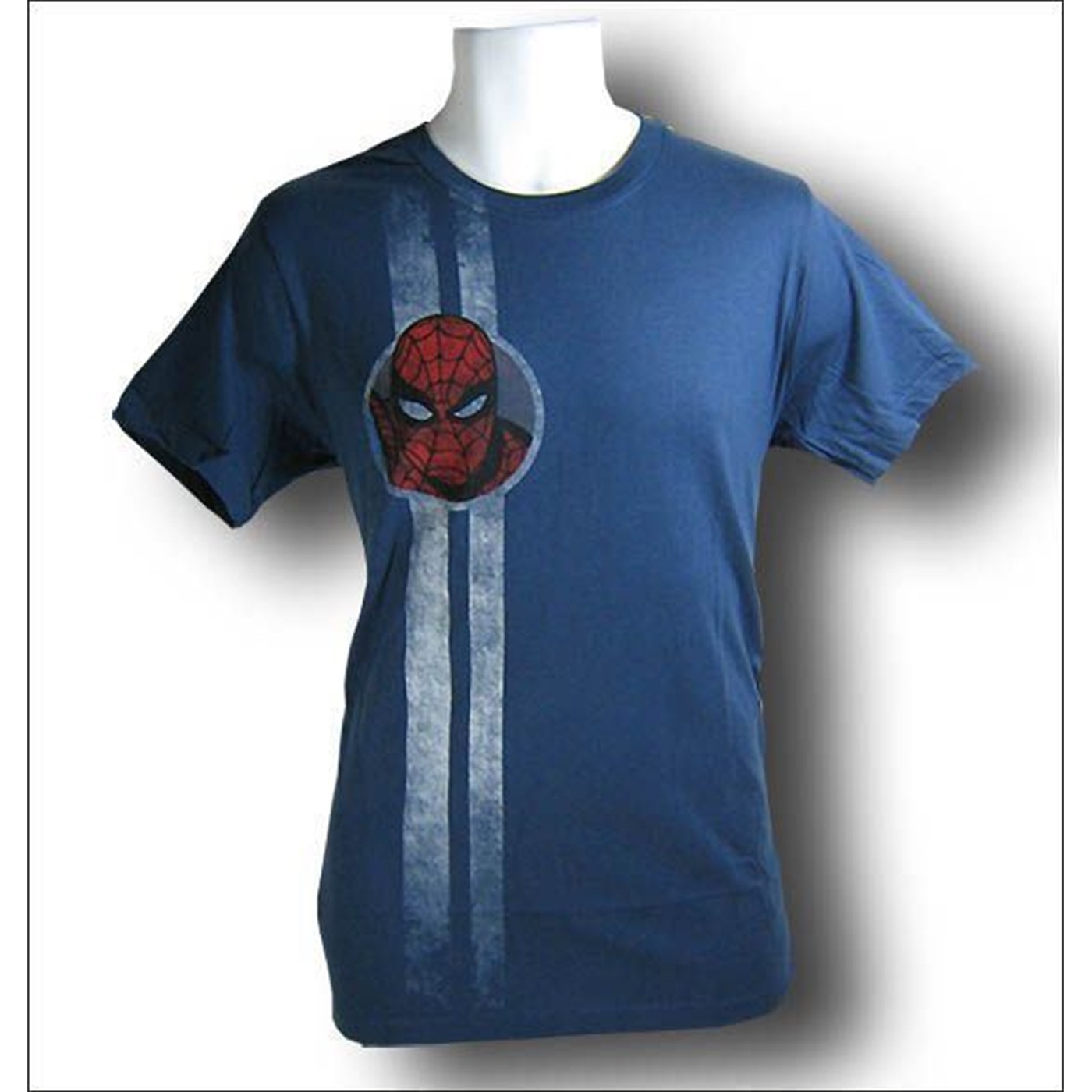 Spiderman Navy Double Stripe T-Shirt, Blue