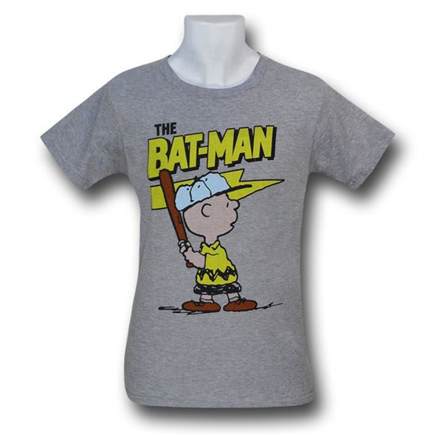 Charlie Brown Bat-Man 30 Single T-Shirt, Grey