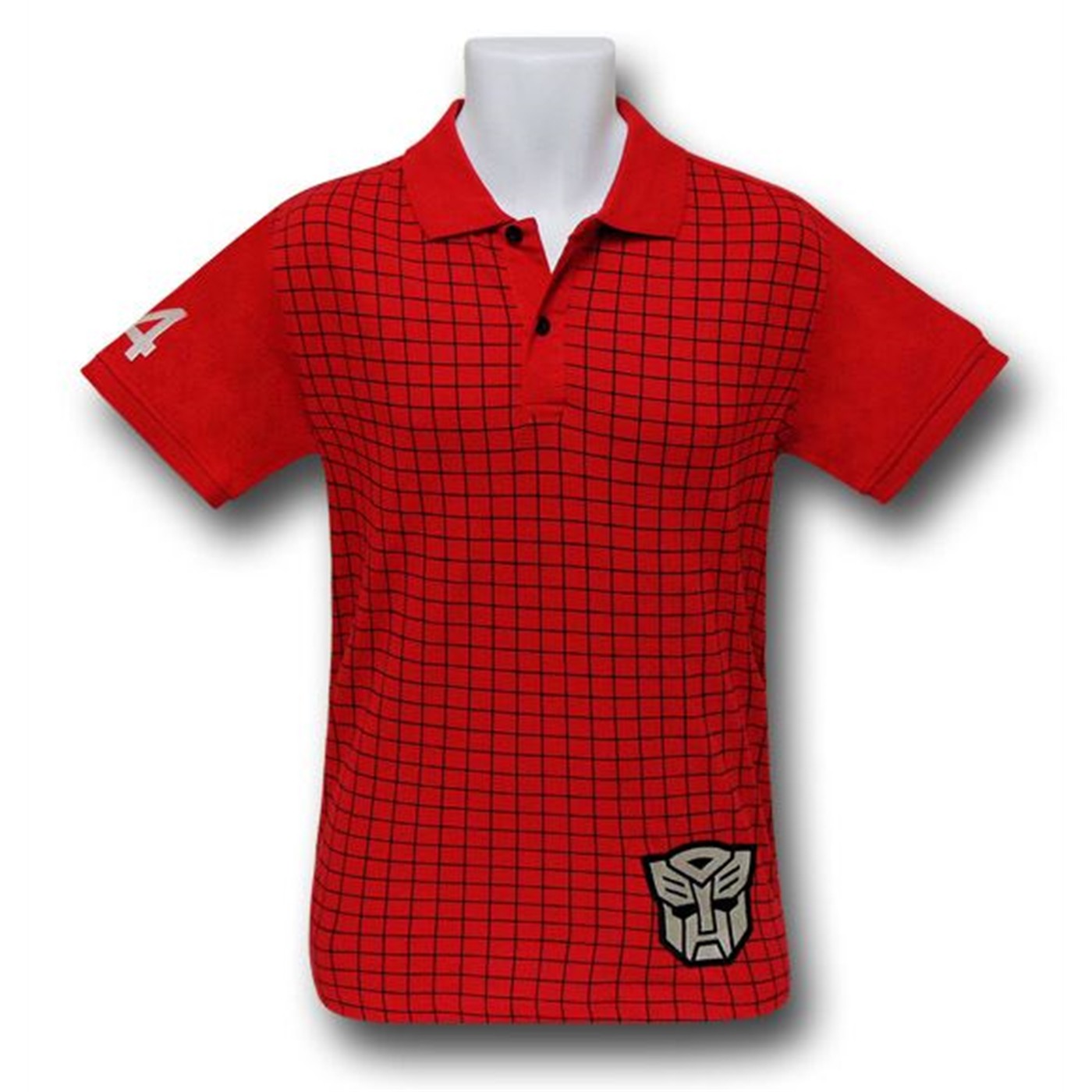 Transformers Autobot Red Polo Shirt, Red