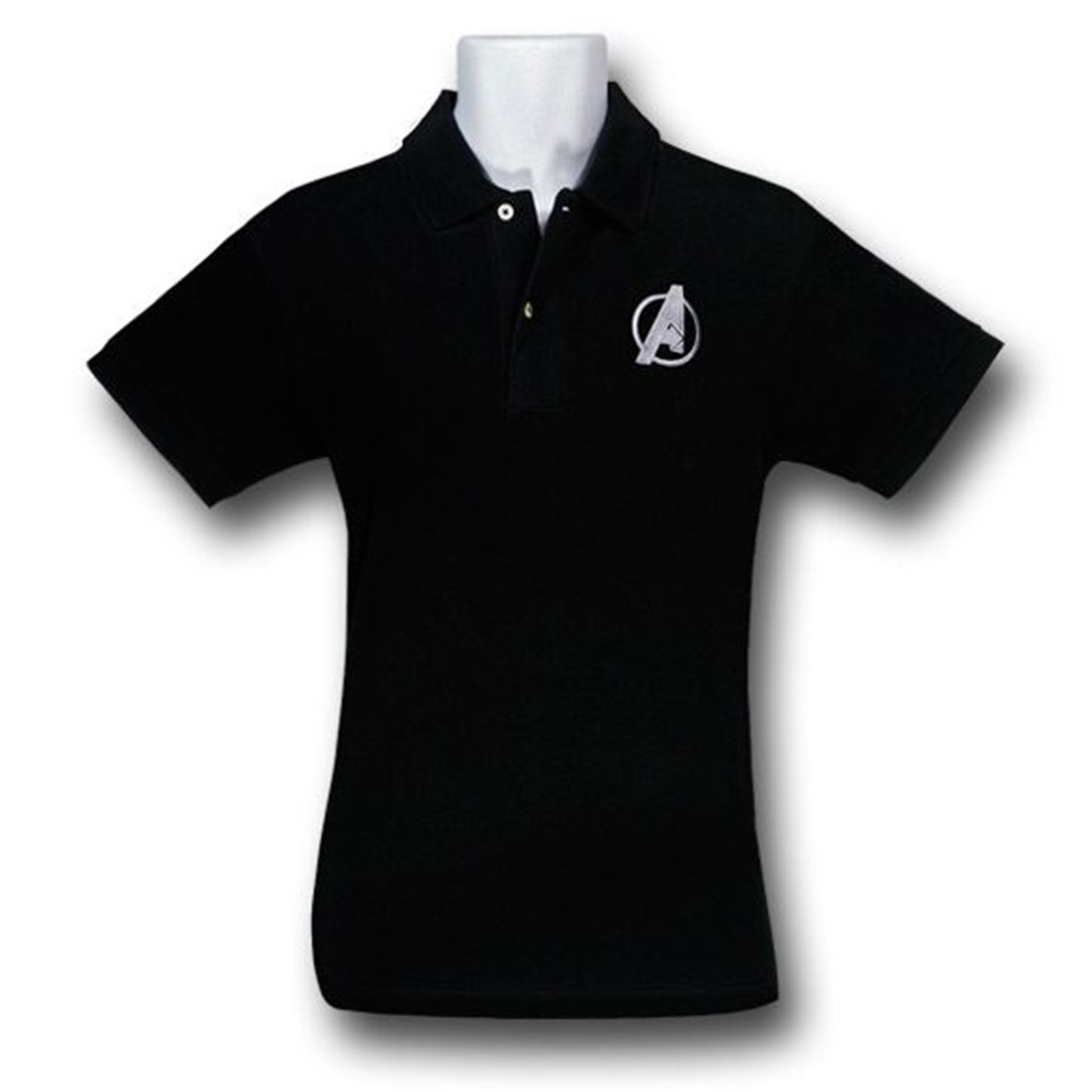 Avengers Logo Men's Polo Shirt, Black