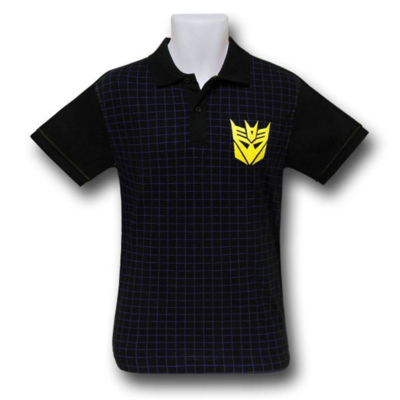 Transformers Decepticon Black Polo Shirt, Black