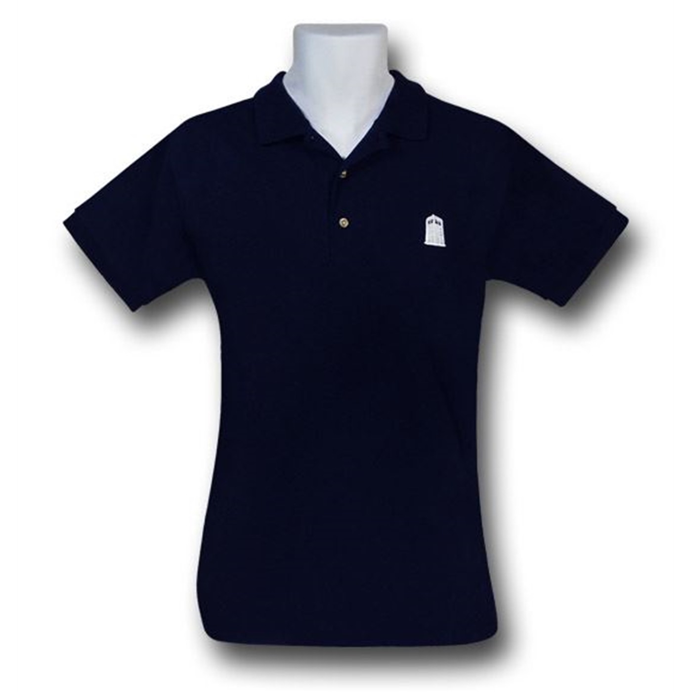 Doctor Who Tardis Logo Blue Polo, Blue