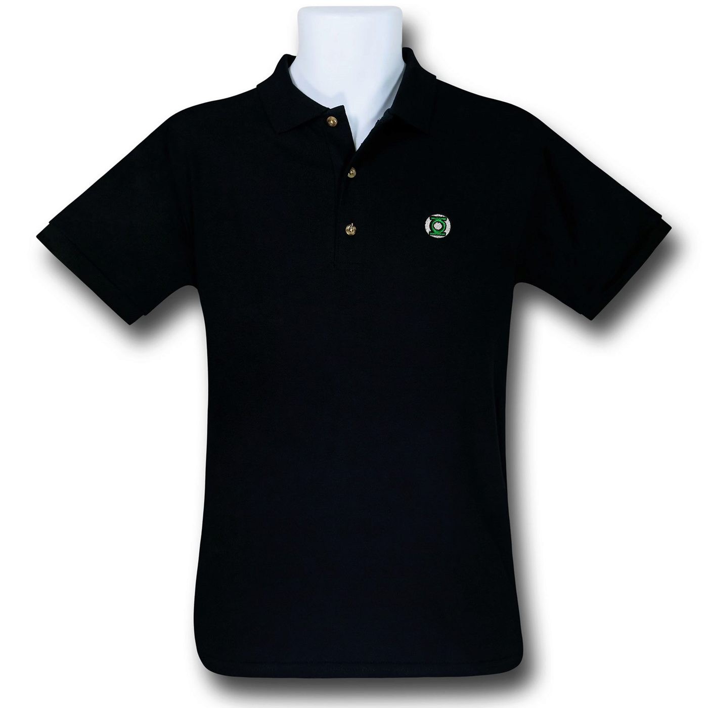 Green Lantern Symbol Polo Shirt, Black