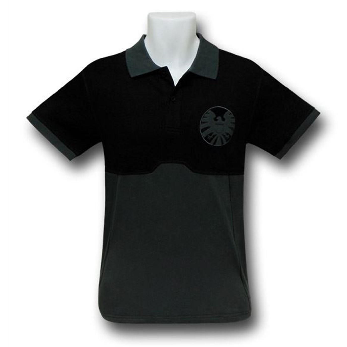 SHIELD Charcoal and Black Polo Shirt, Grey