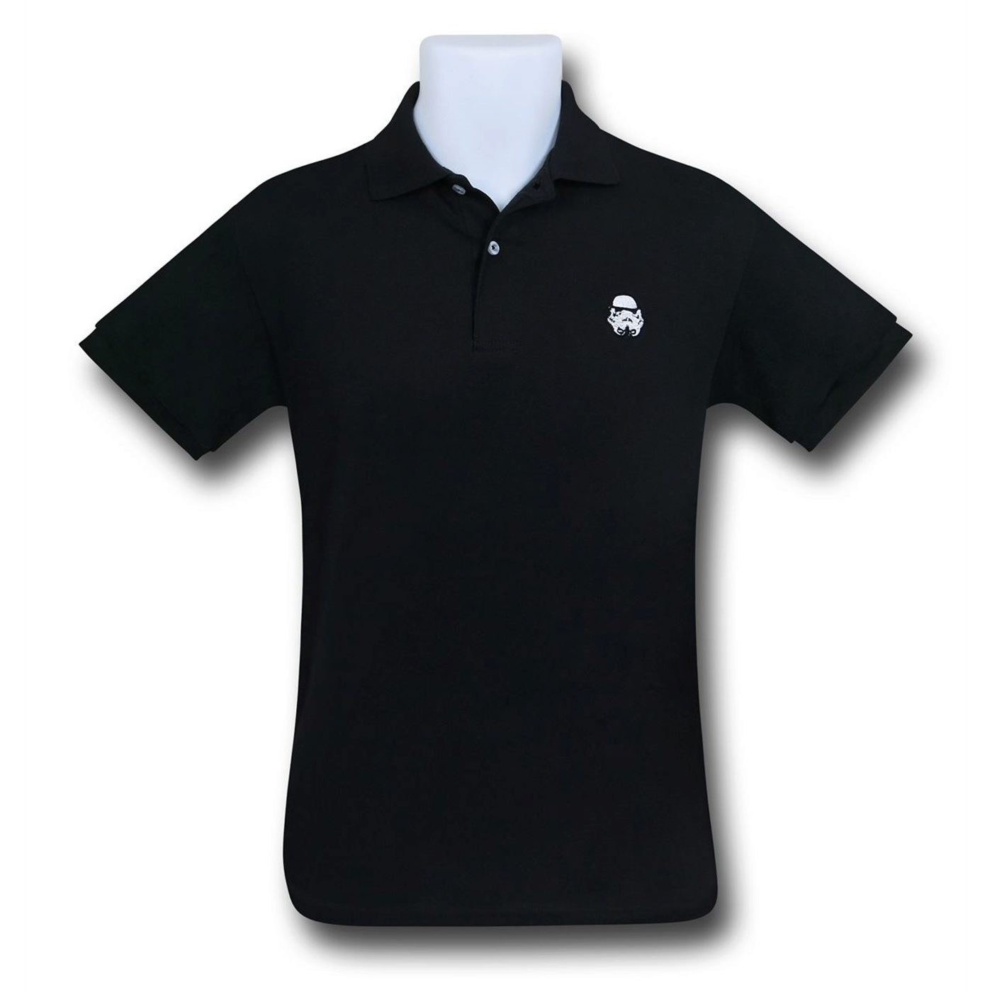 Star Wars Stormtrooper Black Polo Shirt, Black
