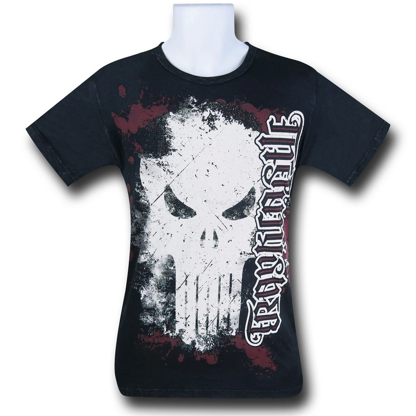 Punisher Red Chapter Ambigram T-Shirt, Black