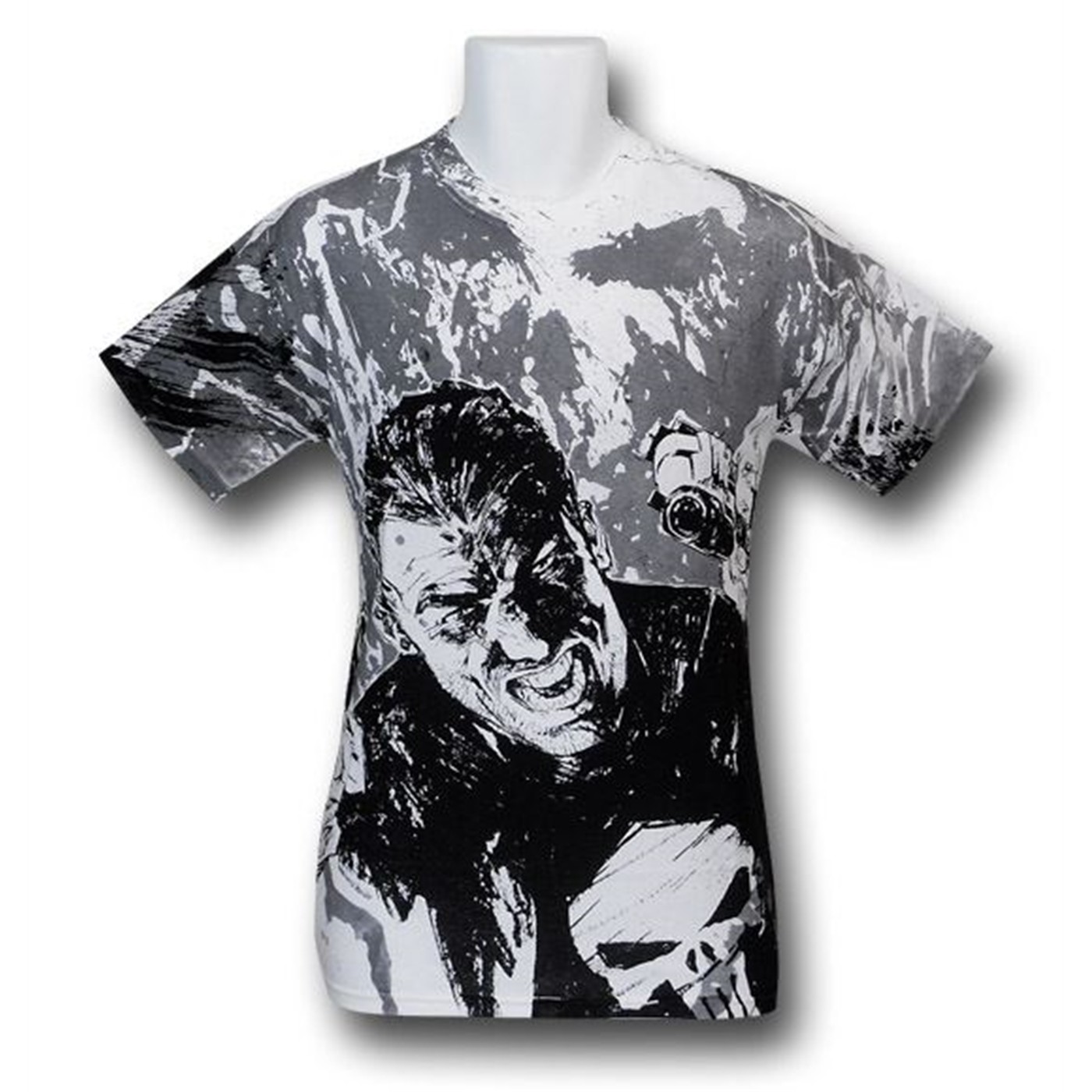 Punisher All Over Print Sublimated T-Shirt, White