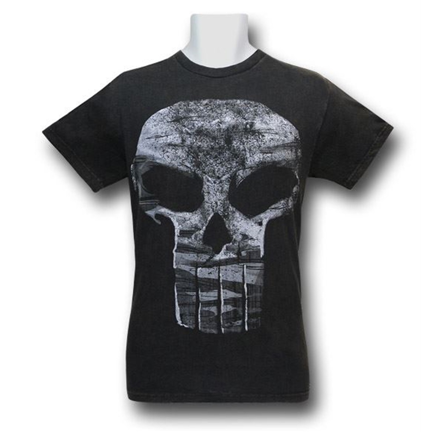 Punisher Mineral Wash Bone Splinter T-Shirt, Black