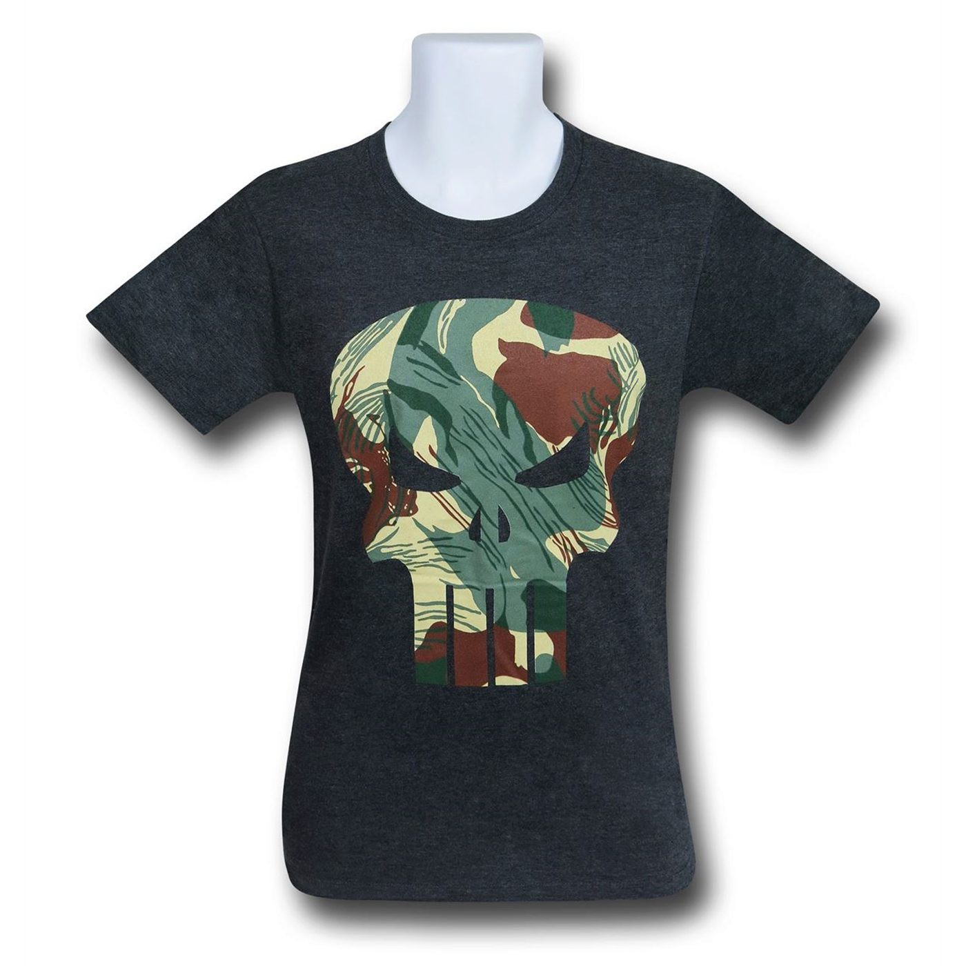 Punisher Camo Skull Symbol Men's T-Shirt, Black