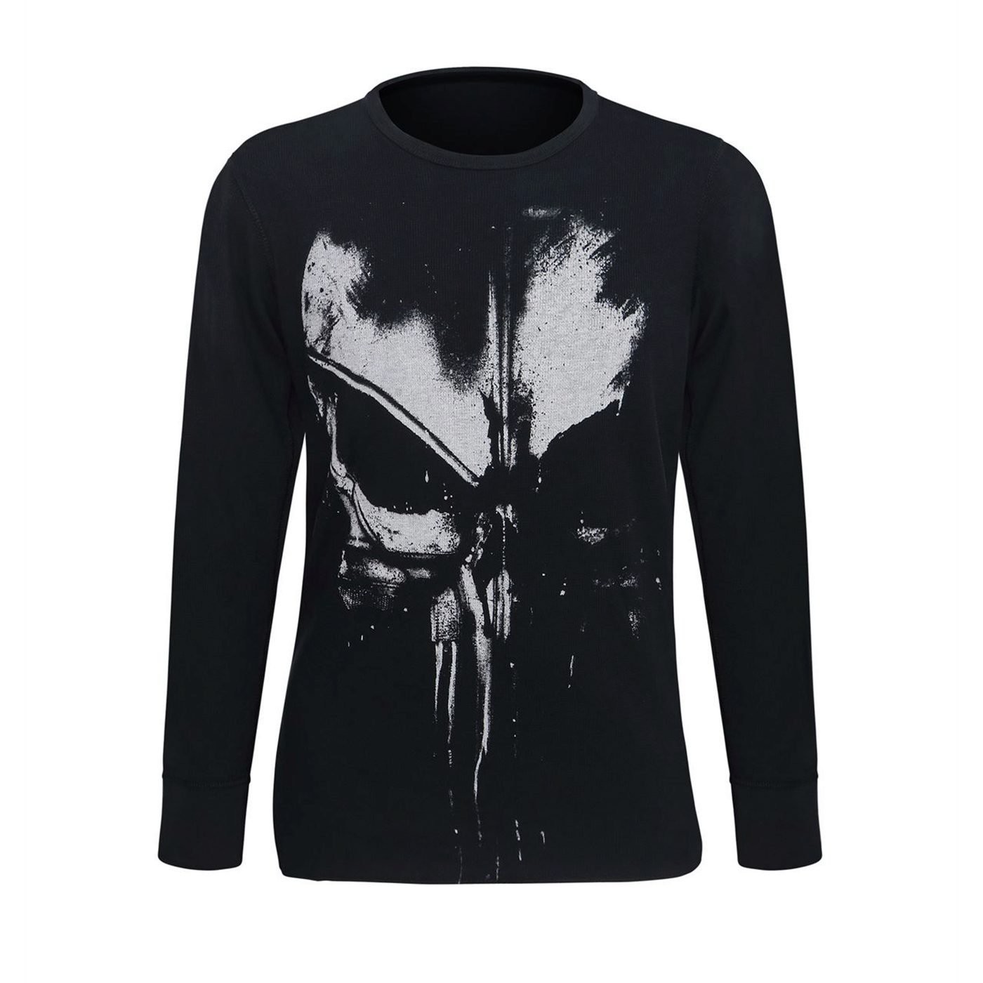 Punisher Netflix Symbol Thermal Long Sleeve Shirt, Black