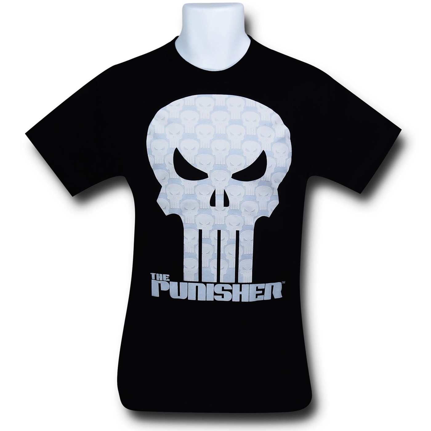 Punisher Crystal Skull T-Shirt, Black