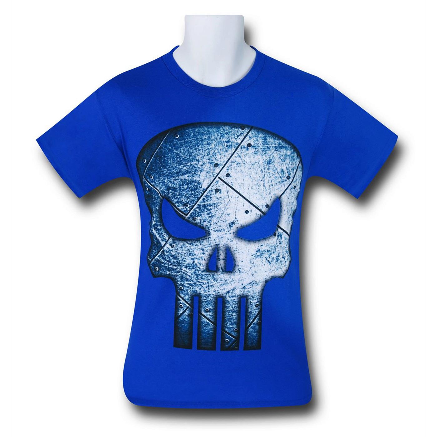 Punisher Blue Steel Symbol T-Shirt, Blue