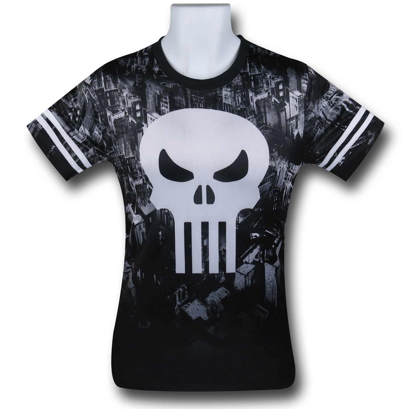 Punisher Sublimated Closed-Hole Mesh T-Shirt, Black