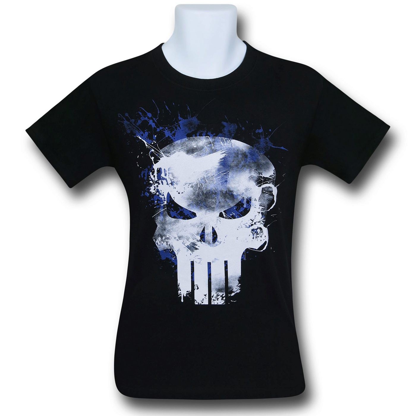 Punisher Paint Smoke Symbol T-Shirt, Black