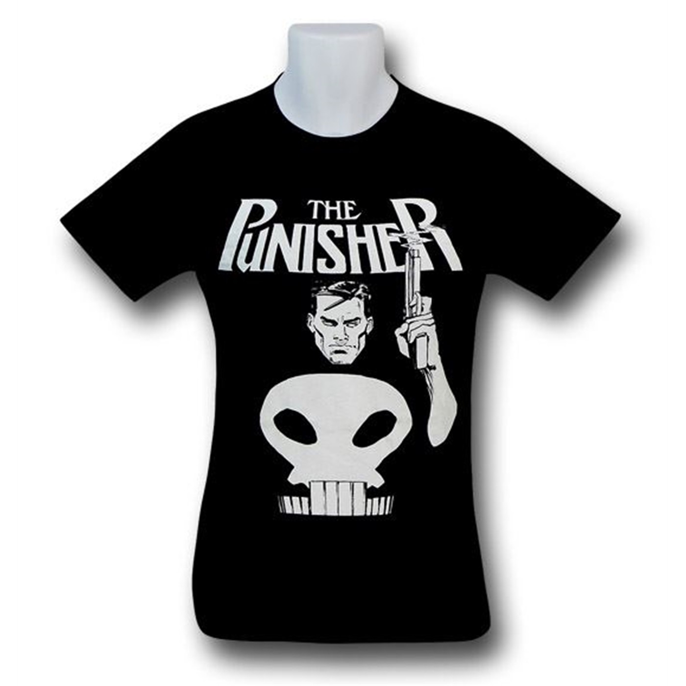 Punisher Smoking Gun 30 Single Black T-Shirt, Black